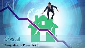  Presentation with price - Theme enhanced with concept-of-real-estate-price background and a light blue colored foreground