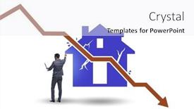  Presentation with price - Slide set enhanced with concept-of-real-estate-price background and a white colored foreground