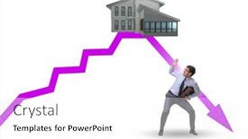  Presentation with price - Presentation design consisting of concept-of-real-estate-price background and a white colored foreground