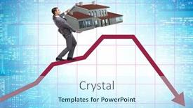  Presentation with price - Presentation enhanced with concept-of-real-estate-price background and a cool aqua colored foreground