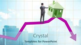  Presentation with price - Slide deck having concept-of-real-estate-price background and a sky blue colored foreground