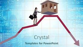  Presentation with price - PPT layouts consisting of concept-of-real-estate-price background and a cool aqua colored foreground