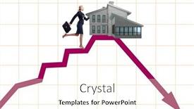  Presentation with bubble - Presentation design featuring concept-of-real-estate-price background and a cream colored foreground