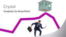  Presentation with price - Theme enhanced with concept-of-real-estate-price background and a white colored foreground