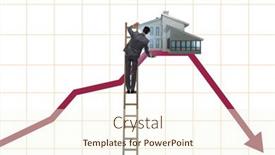  Presentation with price - Slide set enhanced with concept-of-real-estate-price background and a cream colored foreground