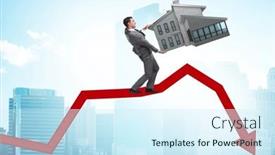  Presentation with price - PPT layouts with concept-of-real-estate-price background and a cool aqua colored foreground