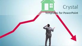  Presentation with price - Presentation theme consisting of concept-of-real-estate-price background and a  colored foreground