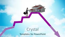  Presentation with price - Slide set enhanced with concept-of-real-estate-price background and a  colored foreground