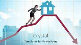  Presentation with price - PPT theme with concept-of-real-estate-price background and a sky blue colored foreground