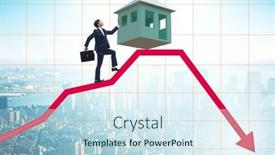  Presentation with price - PPT theme with concept-of-real-estate-price background and a sky blue colored foreground