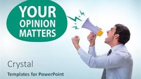  Presentation with customers - Theme enhanced with concept-of-receiving-feedback background and a sky blue colored foreground