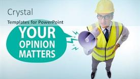  Presentation with customers - Amazing slide deck having concept-of-receiving-feedback backdrop and a sky blue colored foreground