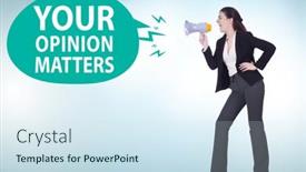  Presentation with customers - Theme with concept-of-receiving-feedback background and a sky blue colored foreground