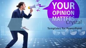  Presentation with customers - PPT theme consisting of concept-of-receiving-feedback background and a light blue colored foreground