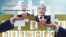  Presentation with recruiting - Beautiful PPT theme featuring concept-of-recruiting-effective backdrop and a light blue colored foreground