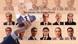  Presentation with recruiting - Slide set featuring concept-of-recruiting-effective background and a coral colored foreground