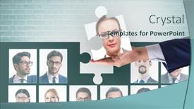  Presentation with recruiting - Audience pleasing theme consisting of concept-of-recruiting-effective backdrop and a sky blue colored foreground