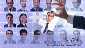  Presentation with recruiting - Slide deck featuring concept-of-recruiting-effective background and a light blue colored foreground