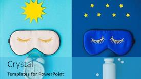  Presentation with relaxation - Colorful PPT theme enhanced with concept-of-rest-quality backdrop and a teal colored foreground