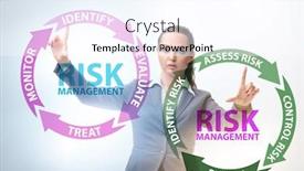  Presentation with risk management - Cool new slide set with what is probability - concept of risk management backdrop and a pink colored foreground