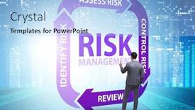  Presentation with risk - Cool new PPT theme with concept of risk management in modern business backdrop and a light blue colored foreground
