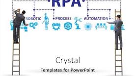  Presentation with robotic process automation - PPT layouts enhanced with concept-of-rpa-robotic-process background and a white colored foreground