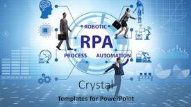 Presentation with robotic process automation - Slide deck consisting of concept-of-rpa-robotic-process background and a light blue colored foreground
