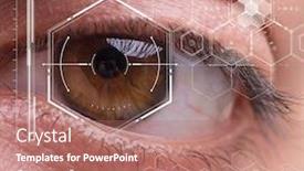  Presentation with sensor - Beautiful PPT theme featuring concept-of-sensor-implanted backdrop and a coral colored foreground