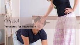  Presentation with closet - Audience pleasing slides consisting of concept-of-skeleton backdrop and a mint green colored foreground