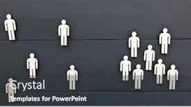  Presentation with social - Audience pleasing theme consisting of concept-of-social-distance-between backdrop and a dark gray colored foreground