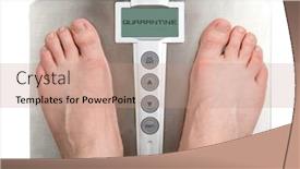  Presentation with obesity - Colorful slide set enhanced with concept-of-social-isolation backdrop and a coral colored foreground