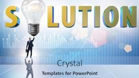  Presentation with hypertension concept - Presentation design enhanced with concept-of-soluton-with-businessman background and a light blue colored foreground