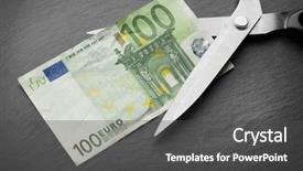  Presentation with money - Cool new theme with concept of spending money - scissors backdrop and a dark gray colored foreground