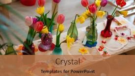  Presentation with mothers - Beautiful PPT theme featuring concept-of-spring-holiday-womens backdrop and a coral colored foreground