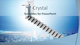  Presentation with upstairs - PPT layouts having concept-of-stairs-leading-upstairs background and a sky blue colored foreground