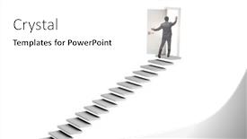  Presentation with upstairs - Slide deck featuring concept-of-stairs-leading-upstairs background and a white colored foreground