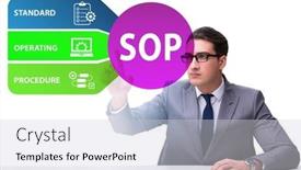  Presentation with concept - PPT layouts consisting of concept-of-standard-operating-procedure background and a light gray colored foreground