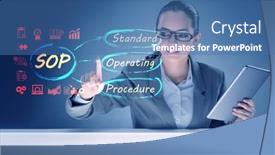  Presentation with concept - Slides having concept-of-standard-operating-procedure background and a ocean colored foreground