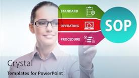  Presentation with concept - Presentation enhanced with concept-of-standard-operating-procedure background and a light blue colored foreground