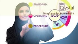  Presentation with concept - Slide set with concept-of-standard-operating-procedure background and a cream colored foreground