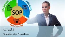  Presentation with concept - Presentation having concept-of-standard-operating-procedure background and a  colored foreground