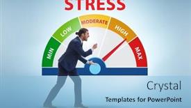  Presentation with stress - Presentation enhanced with concept-of-stress-meter background and a light blue colored foreground