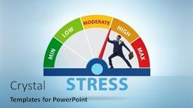  Presentation with stress - Presentation design enhanced with concept-of-stress-meter background and a light blue colored foreground