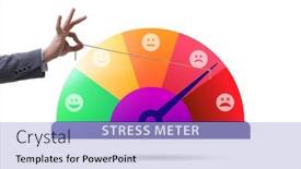  Presentation with stress - PPT theme enhanced with concept-of-stress-meter background and a light blue colored foreground