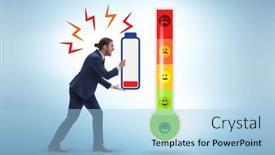  Presentation with stress - Slide deck consisting of concept-of-stress-meter background and a light blue colored foreground