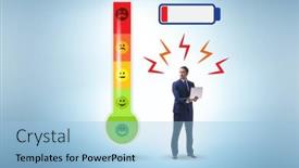  Presentation with stress - PPT theme featuring concept-of-stress-meter background and a light blue colored foreground