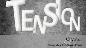  Presentation with stress - Audience pleasing slide deck consisting of concept of stress with a man with text backdrop and a light gray colored foreground