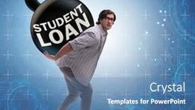  Presentation with loan - Presentation having concept-of-student-loan background and a teal colored foreground