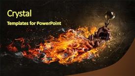  Presentation with hard work - Slide deck featuring concept of success hard work background and a  colored foreground