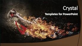  Presentation with hard work - Slides with concept of success hard work background and a  colored foreground